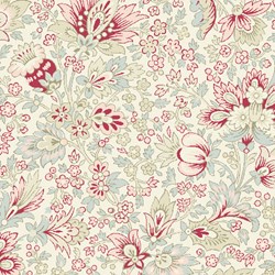End of Bolt -75" -  English Diary - Large Rouge Victorian Botanical - by Renee Nanneman for Andover Fabrics
