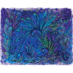Retired Fabric!  Dreaming Tree-Purple - 18" Panel Repeat - by Frond Design Studios