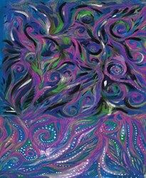 Dreaming Tree- 18" Panel - Purple swirl- by Frond Design Studios