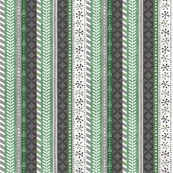 34" Remnant - Frosted Holiday - Holiday Stripes in Green - by Katie Doucette for Wilmington Prints