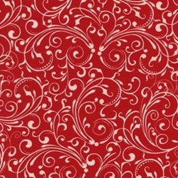 Holiday Frost Flannel-Red Swirl