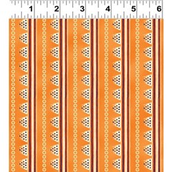 Laurel Burch  -Orange Geometric Stripe