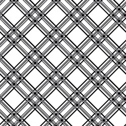 Kimberbell Basics -Diagonal Black Grid on White- by Maywood Studios