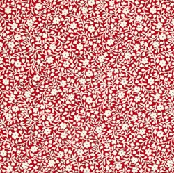 Bud Loop - Small Red and Cream Floral - by Michael Miller Fabrics