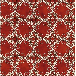 Roosters - Red Medallion - by Audrey Jeanne Roberts for In the Beginning Fabrics