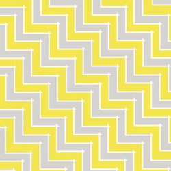 <b>MINIMUM 2  YARD PURCHASE</b><br>Sweet Harmony - Yellow/Gray Chevron Pattern - by Amy Hamberlin for Henry Glass & Co. Inc.