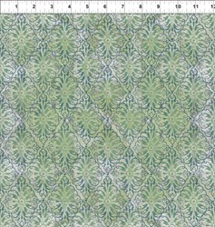 End of Bolt - 43" - Dreamscapes - Green Pattern