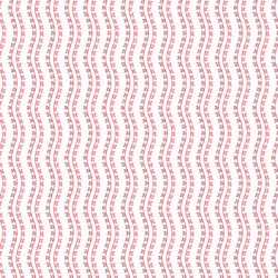 34" Remnant - <br>Little Sweethearts - Red Heart Vine Stripe - by Renee Nanneman for Andover Fabrics