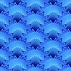 Paradise - Blue Arcs - In The Beginning Fabrics