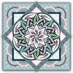 New!  Quiltworx Jungle Magnolia - King Size - Sea Glass Quilt Kit