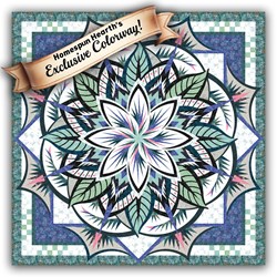 New & Exclusive!  Quiltworx Jungle Magnolia -Queen Size -Sanibel Quilt Kit