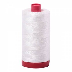 Aurifil Mako Cotton Embroidery Thread 12wt 356yds Natural White # A100122021